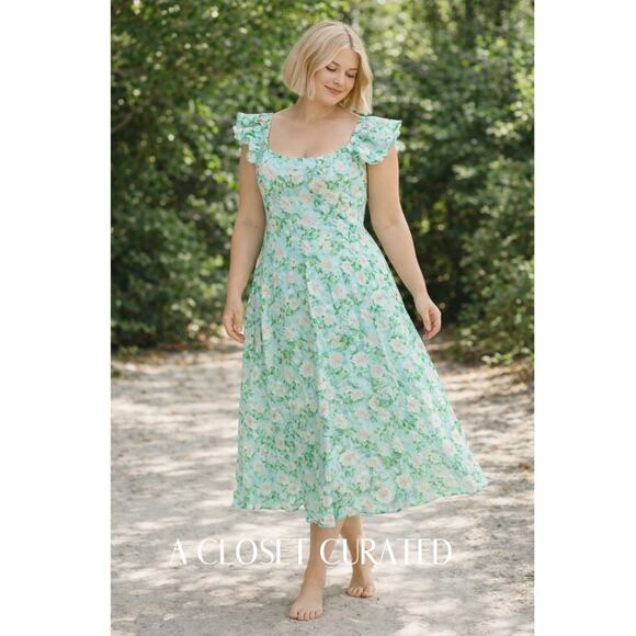 Hill House Dresses & Skirts - Hill House Daphne Cotton Midi Dress 2XL Green NEW